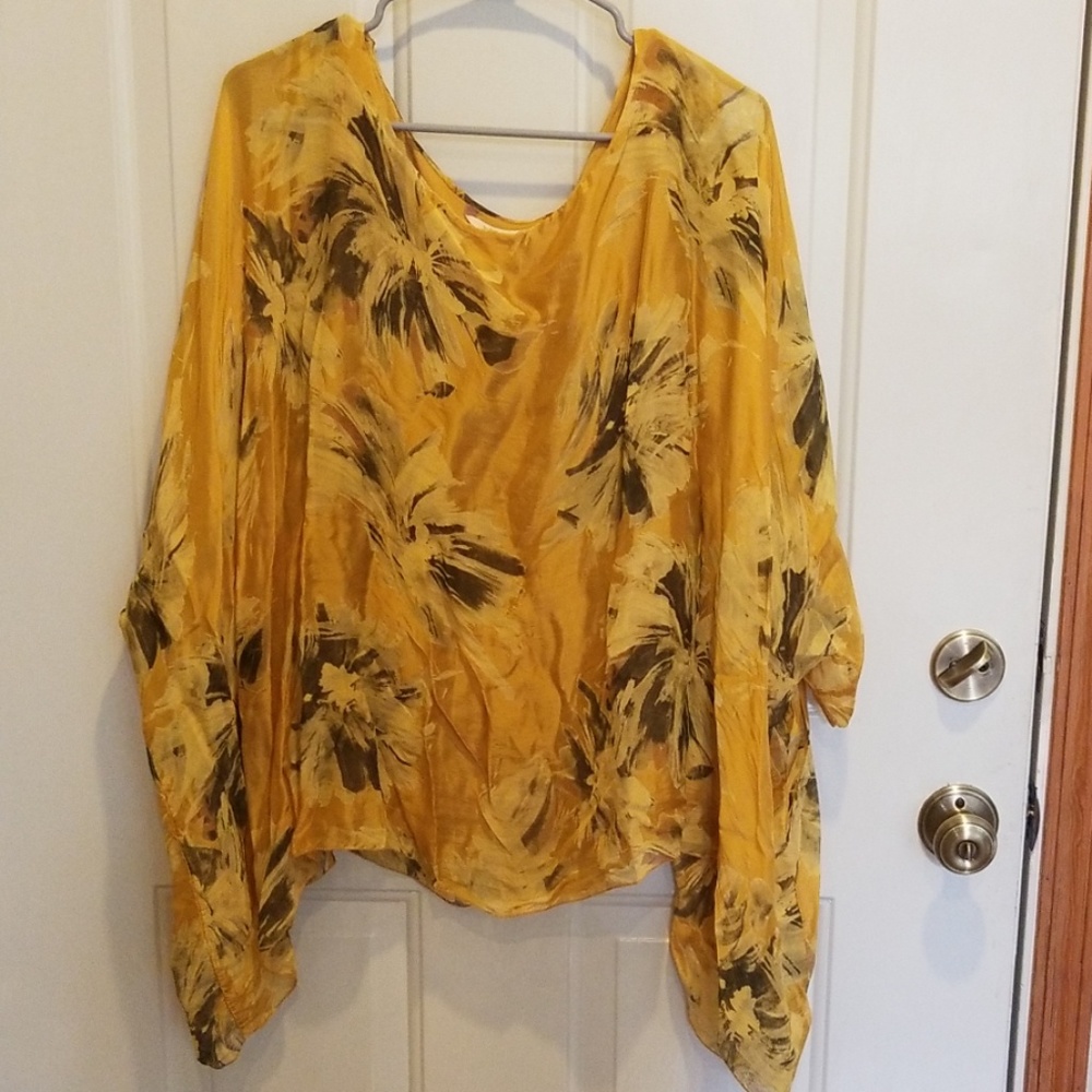 Handkerchief cut, flowy blouse by Soft Surrounding